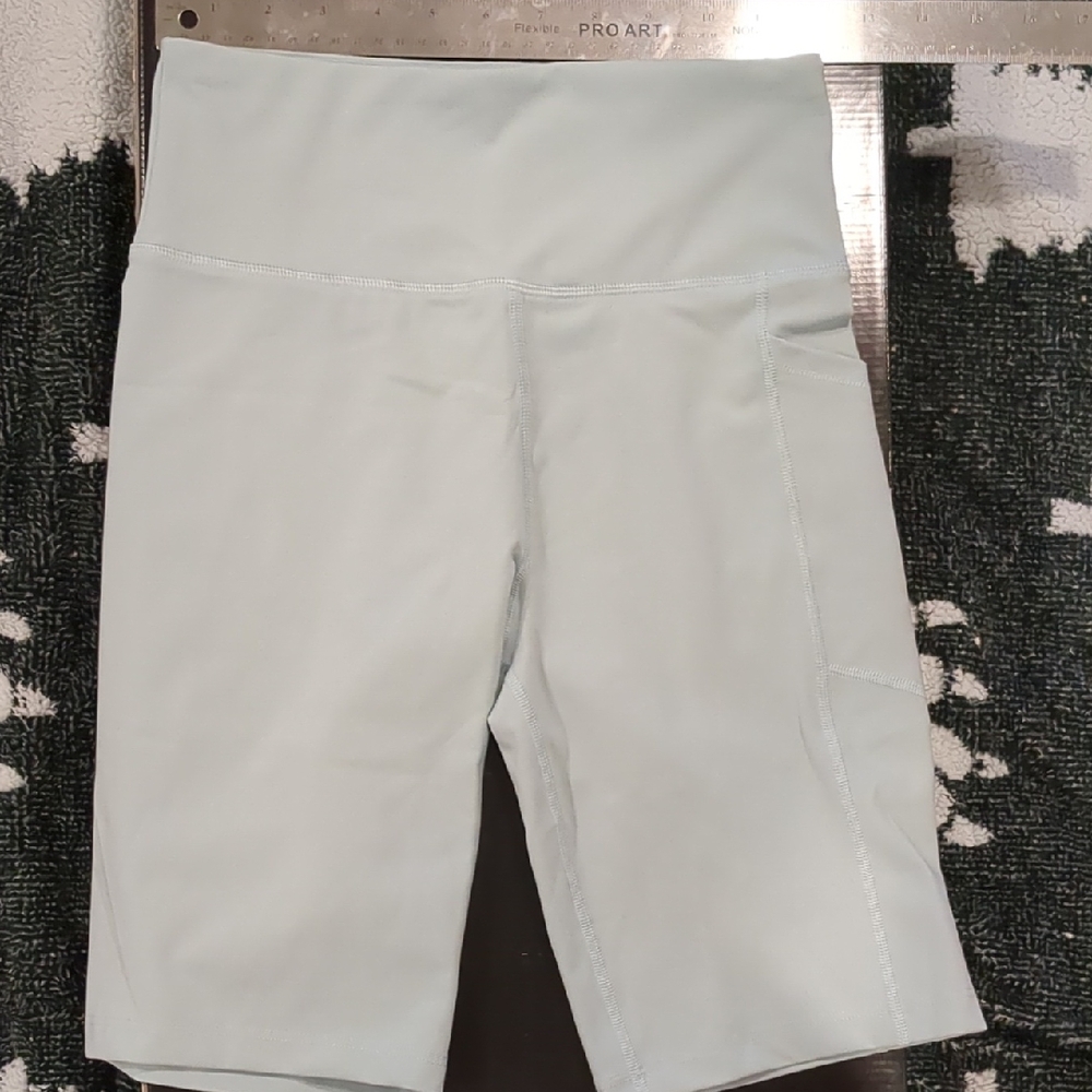 Women's High-Waist Performance Shorts - Light Blue